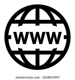 WWW-Webbrowser-Symbol. Internet-Browser. Vektorgrafik.
