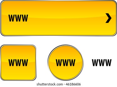  WWW  web buttons. Vector illustration.