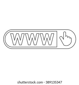 www web icon Illustration design