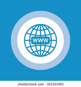 Www web icon . Vector illustration