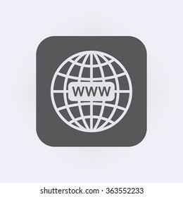 Www web icon . Vector illustration