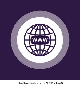 Www web icon . Vector illustration