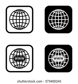 Www web icon . Vector illustration