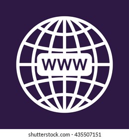 Www web icon . Vector illustration