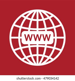 Www web icon . Vector illustration