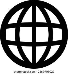 símbolo web, vector de icono de símbolo web