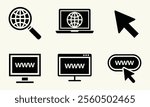 Www website icon vector template logo icon