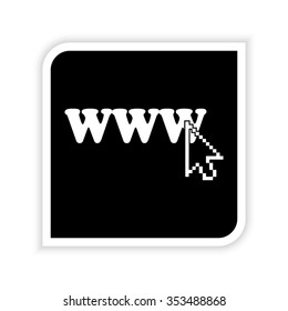 www  - white vector icon