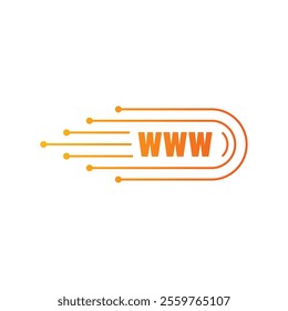 www word and electronics concept. technology and www concept