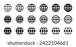 WWW World Wide Web Simple Earth Shape, Internet Communication Design Mark, Vector Illustration Icon Material