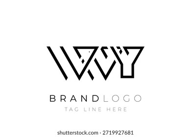 WWY abstract letter logo design. Modern Business Logo Design With Abstract Typography and Contemporary Style