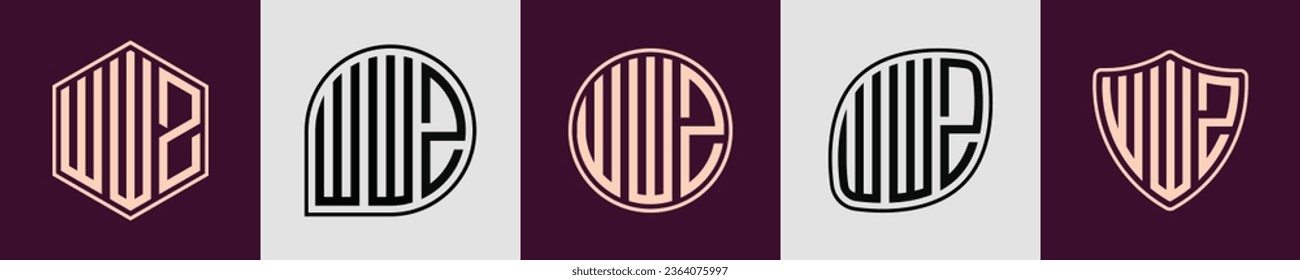 Vector de diseño de logotipo de monograma inicial moderno WWZ. Será adecuado para qué empresa o nombre de marca inician esas iniciales.