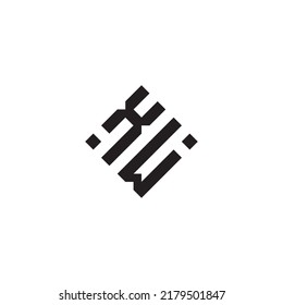 logotipo de concepto geométrico abstracto WX en un diseño profesional de alta calidad que será mejor para el estilo de la calle