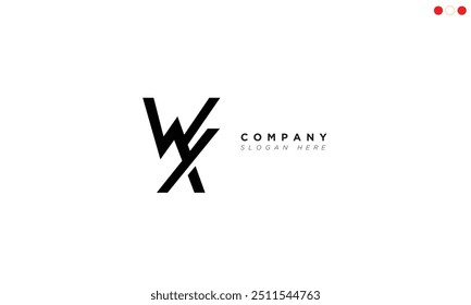 WX Alphabet letters Initials Monogram logo XW, W and X