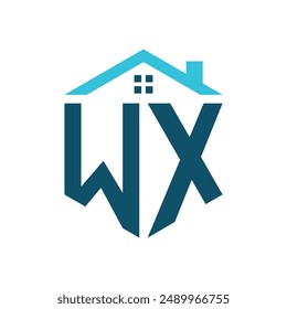 WX House Logo Design Template. Letter WX Logo for Real Estate, Construction or any House Related Business