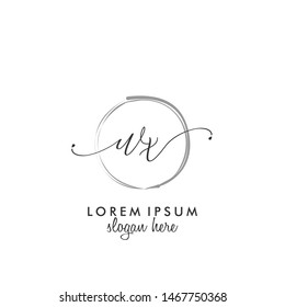 WX Initial beauty monogram logo vector