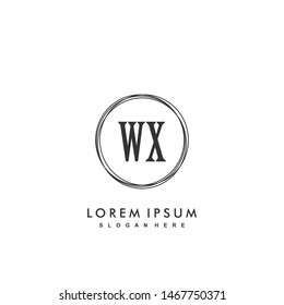 WX Initial beauty monogram logo vector