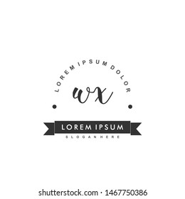 WX Initial beauty monogram logo vector
