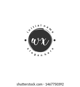 WX Initial beauty monogram logo vector