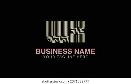 WX initial logo | initial based abstract modern minimal creative logo, vector template image. luxury logotype , real estate homie . typography . initials 