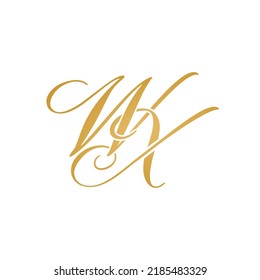 WX initial logo design vector stock