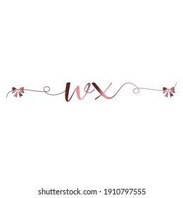 WX Logo inicial manuscrita moderna moda de lujo