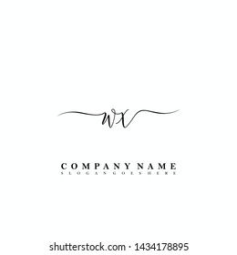 WX Initial luxury handwriting logo vector