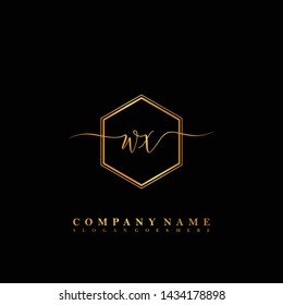 WX Initial luxury handwriting logo vector