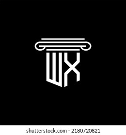 WX letter logo creative design with vector graphic