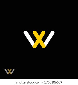 WX letter logo or W X initials design in vector format.