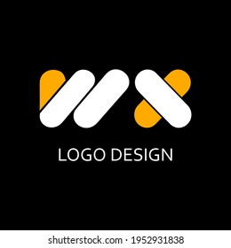 wx letter for simple logo design