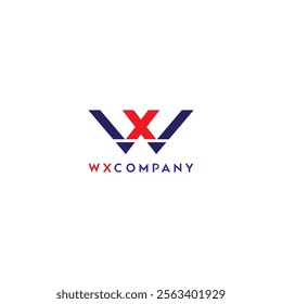 wx logo design and emblem, wx composition, speed concepts.