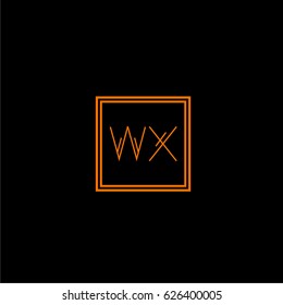 wx logo letter initial, Abstract Polygonal Background Logo, design for Corporate Business Identity,flat icon, Alphabet letter