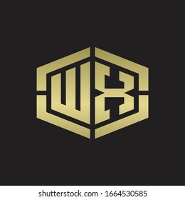 Wx Logo Monogram Hexagon Shape Piece Stock Vector (Royalty Free ...
