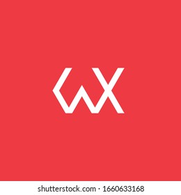 Logo WX monogramo de color rojo y blanco.