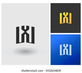 WX or VW logo initial simple clean monogram creative template, tattoo design concept