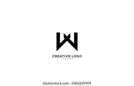 WX XW Abstract initial monogram letter alphabet logo design