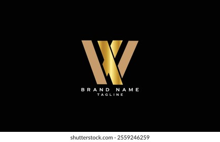 WX, XW, Abstract initial monogram letter alphabet logo design