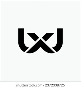WX or XW initial monogram modern brand unique logo
