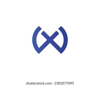 WX XW logo design vector template