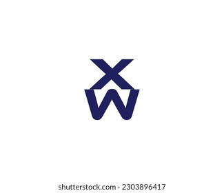 WX XW logo design vector template