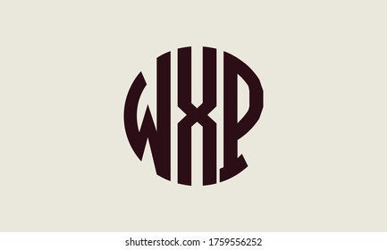 Plantilla de logotipo de marca vectorial de la letra monográfica de WXP
