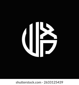 WXP logo WXP icon WXP monogram WXP letter minimalist Circle flat Unique modern abstract logo design.
