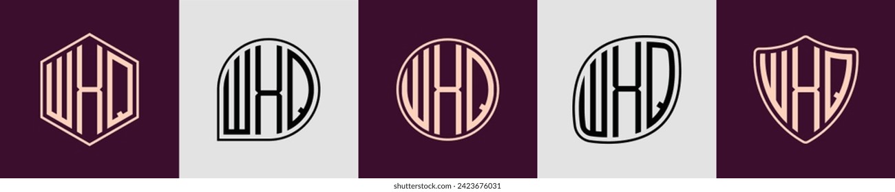 WXQ modern initial monogram logo design vector. It will be suitable for which company or brand name start those initial.