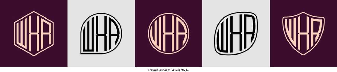 Vector de diseño de logotipo de monograma inicial moderno WXR. Será adecuado para qué empresa o nombre de marca inician esas iniciales.