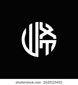 WXT logo WXT icon WXT monogram WXT letter minimalist Circle flat Unique modern abstract logo design.
