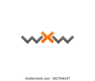 wxw initial letter with line concept
