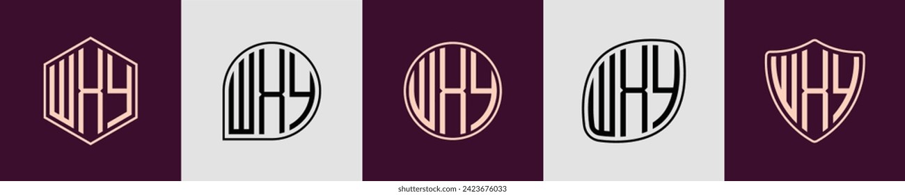 Vector de diseño de logotipo de monograma inicial moderno WXY. Será adecuado para qué empresa o nombre de marca inician esas iniciales.