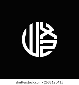WXZ logo WXZ icon WXZ monogram WXZ letter minimalist Circle flat Unique modern abstract logo design.
