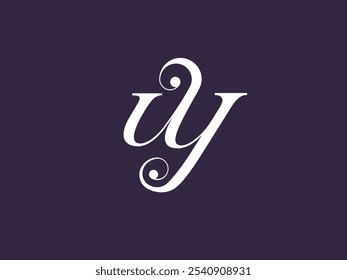 Por qué logotipo de monograma de letra serif moderno clásico y único. Formado por dos letras que están perfectamente conectadas con un toque orgánico. Un logotipo perfecto para marcas personales, monogramas de boda, moda, etc.